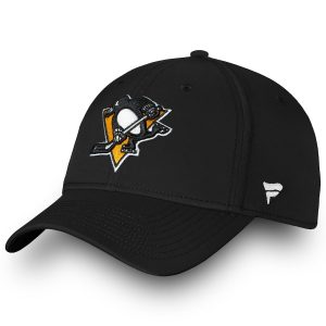 Men’s Pittsburgh Penguins Fanatics Branded Black Elevated Core Speed Flex Hat