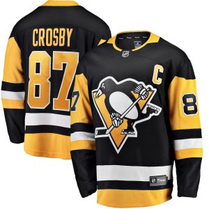 Men’s Pittsburgh Penguins Sidney Crosby Fanatics Branded Black Breakaway Player Jersey
