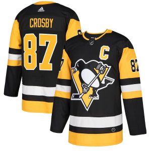 Men’s Pittsburgh Penguins Sidney Crosby adidas Black Authentic Player Jersey