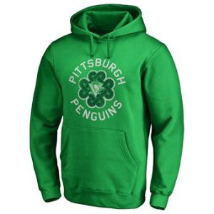 Men’s Pittsburgh Penguins Fanatics Branded Kelly Green St. Patrick’s Day Luck Tradition Pullover Hoodie