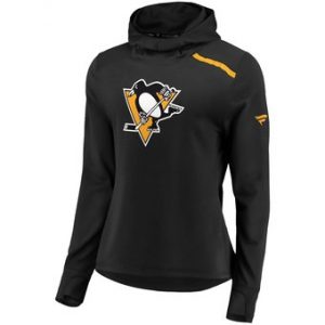 Women’s Pittsburgh Penguins Fanatics Branded Black Authentic Pro Rinkside Transitional Pullover Hoodie